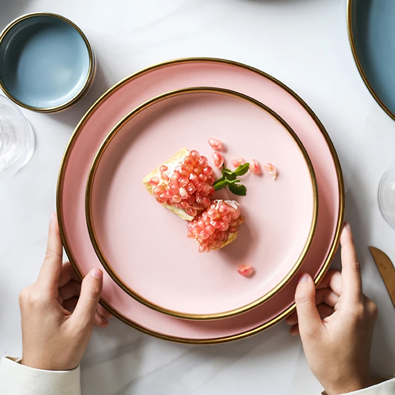 посуда Сплошной цвет лоток для столовых приборов керамическая тарелка кухонная