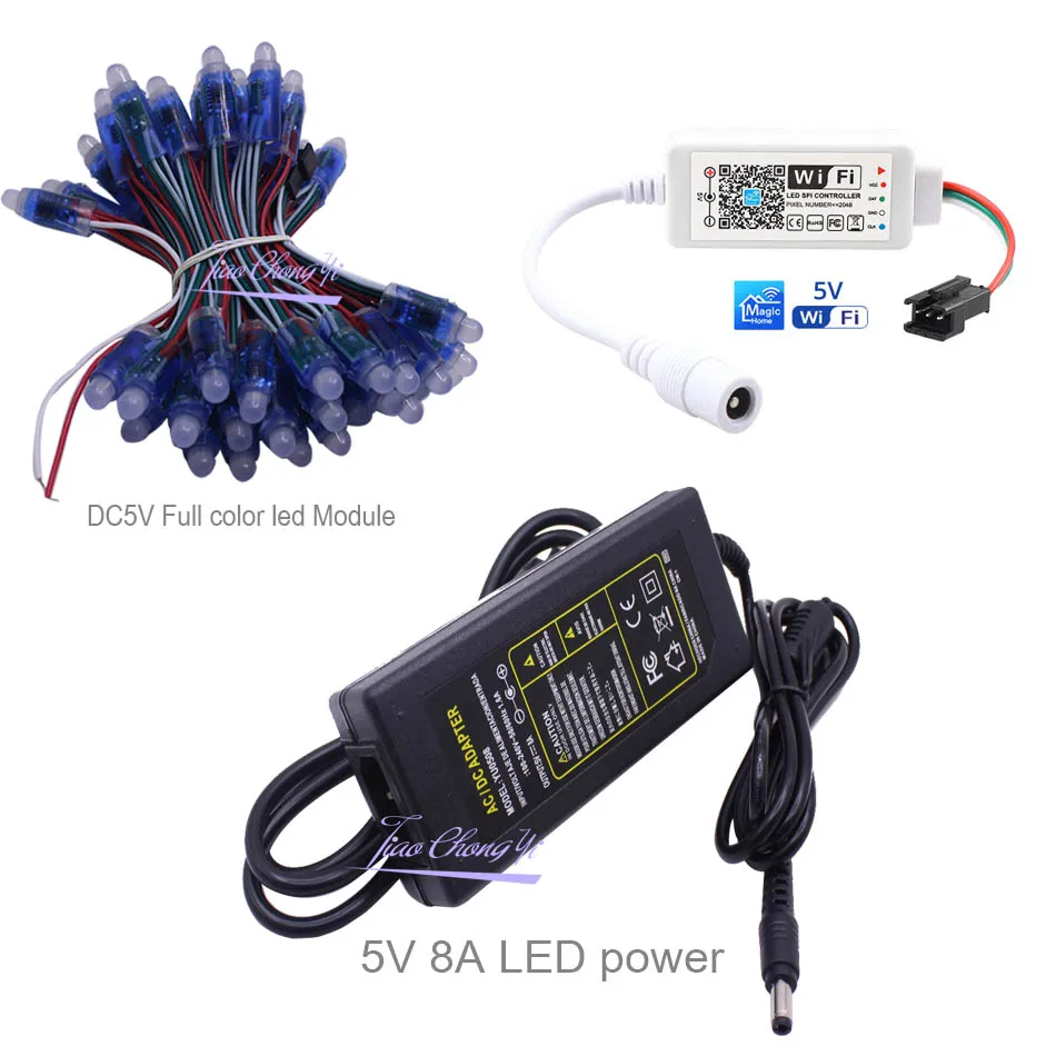 Полноцветный пиксельный светодиодный модуль WS2811 IC RGB IP68 50 шт. 5 в постоянного тока