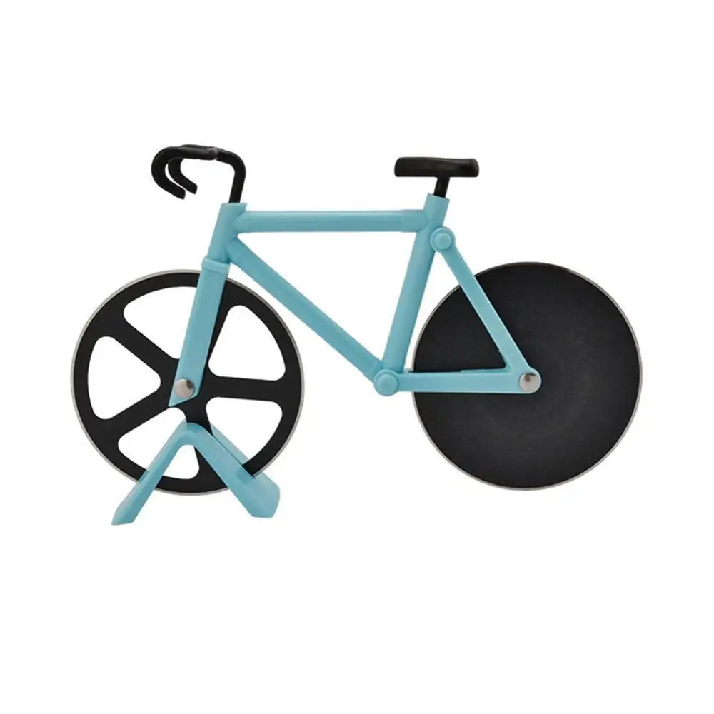 

1PC Creative Steel Pizza Knife Two-wheel Pizza Cutting Bike Knives Tool Bicycle Pizza Shape Pizza Cutter Knife Ro T5C7