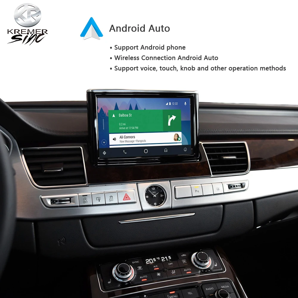 Зеркальное соединение беспроводной Apple CarPlay Android Авто модернизация для Audi A8 iSmart