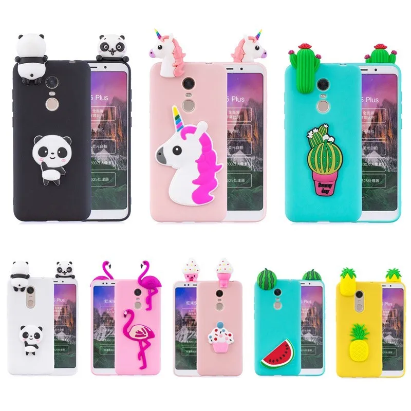 3D единорога панда кактус мягкий TPU чехол для Xiaomi mi A1 A2 Lite A3 mi 9t Red mi 7 6A 4X S2 Примечание 8 7 6 5 5A Prime 4 4X K20 Pro Чехол