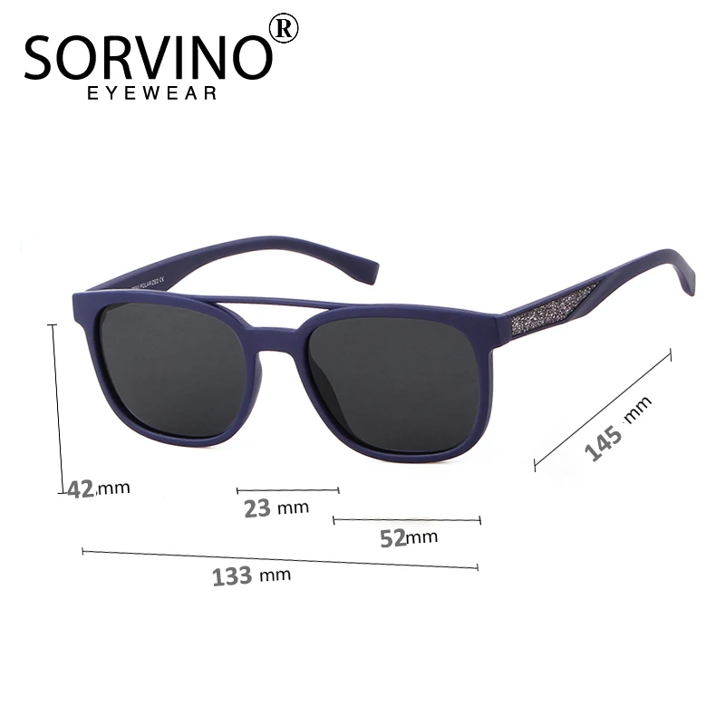 Мужские Винтажные Солнцезащитные очки SORVINO черные поляризационные