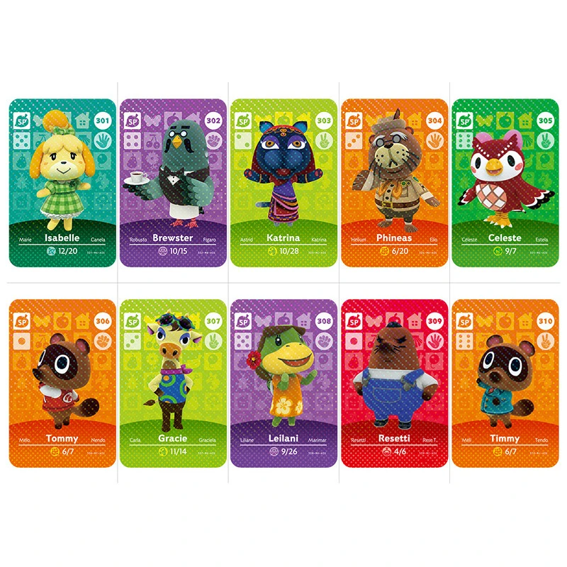 Серия 4 (301TO 330) карта для скрещивания животных Amiibo работы с NS играми NFC Amibo