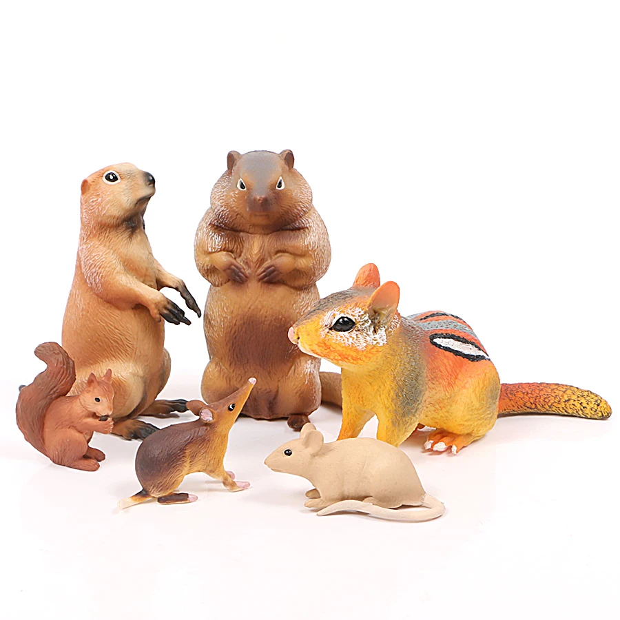 Моделирование Модель диких животных сука chipmunk opossum мышь МАЛЕНЬКАЯ БЕЛКА фигурка