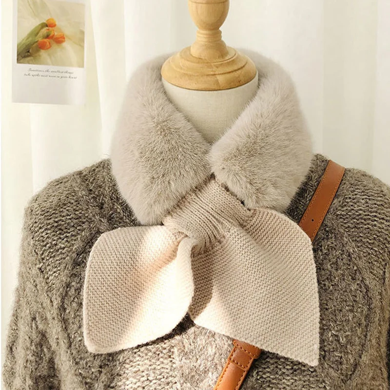 Плюшевый нагрудник с перекрестным узором Новинка Осень-Зима ветрозащитный