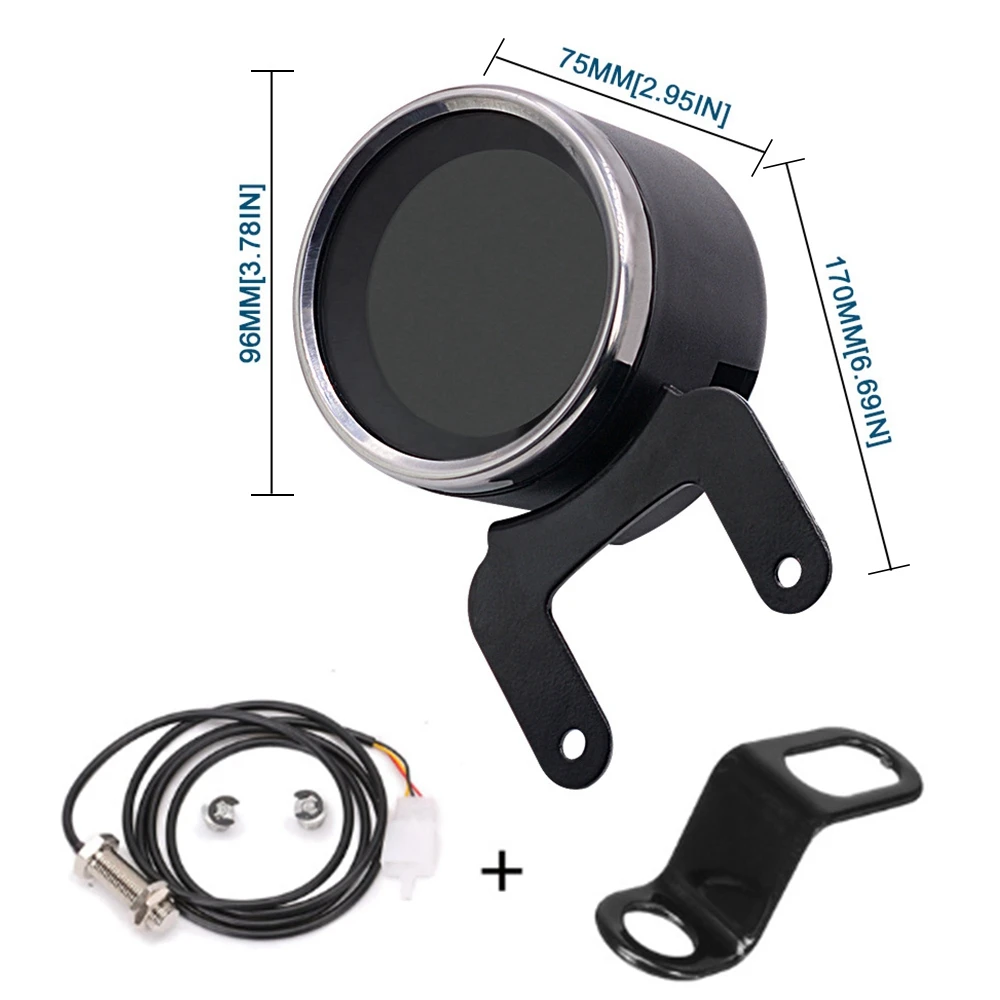 

Multi-functional Gauges Instruments Motorcycle Digital Odometer Tachometer Fuel Level Speed Meter Indicator Led Round