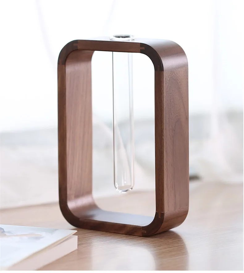 Ваза деревянная настольная в современном стиле гидропонный цветочный горшок из