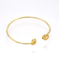 simple tie open bangle tiny opening knot jewelry elegant bracelet for women girls party fashion gift