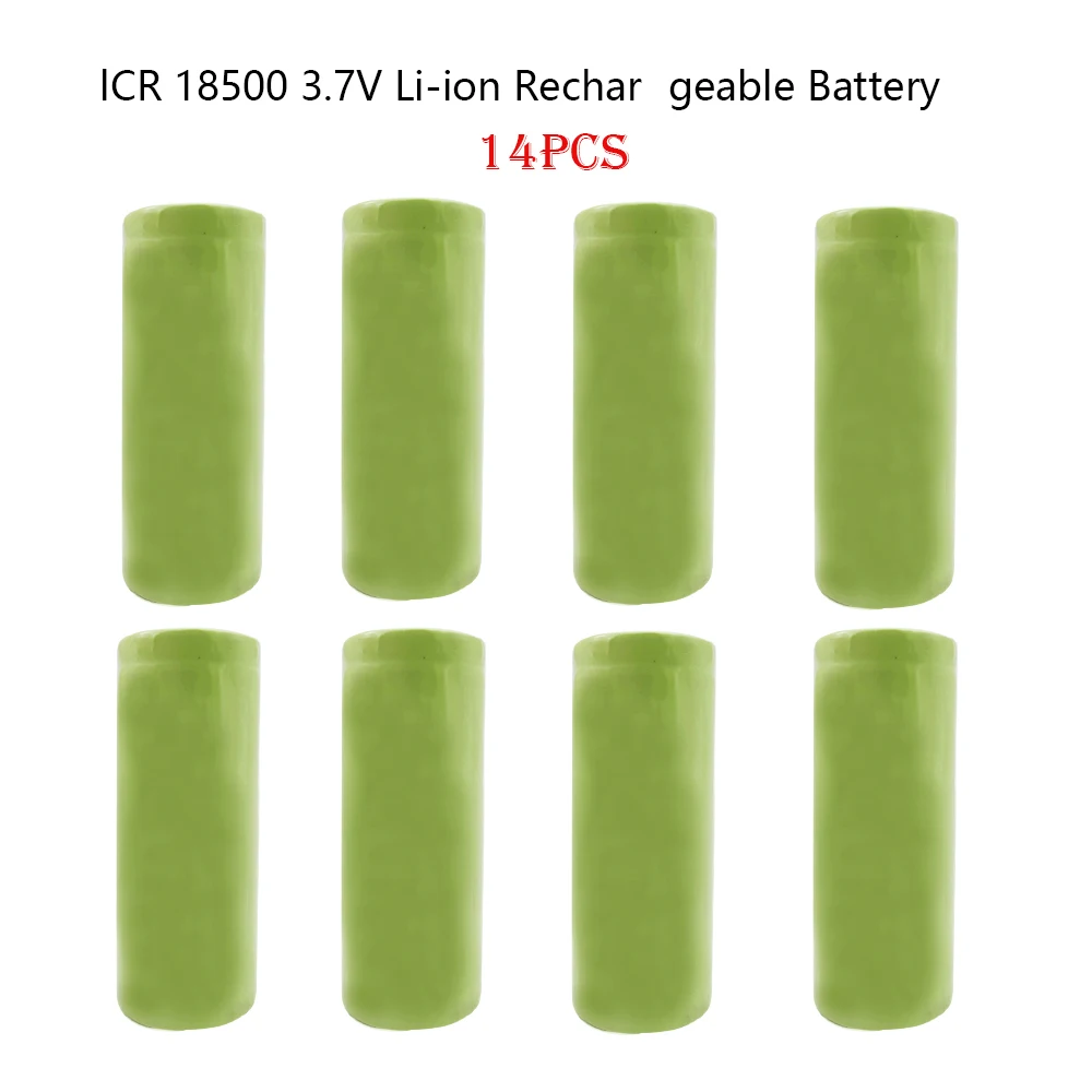 

18500 2000mAh 14PCS 3.7V Rechargeable Battery Recarregavel Lithium Li-ion Batteies For LED Flashlight NEW