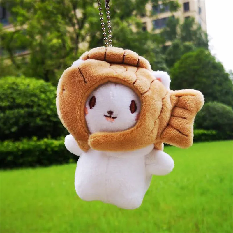 

1pc Korean Snapper Cat Plush Doll Pendant Bag Accessories Key Chain Plush Toys Kawaii Backpack Small Gifts