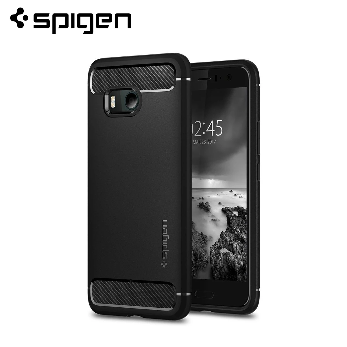 Aliantech оригинальный Spigen Rugged ARMOR Case для HTC U11 углеродного волокна Текстура дизайн