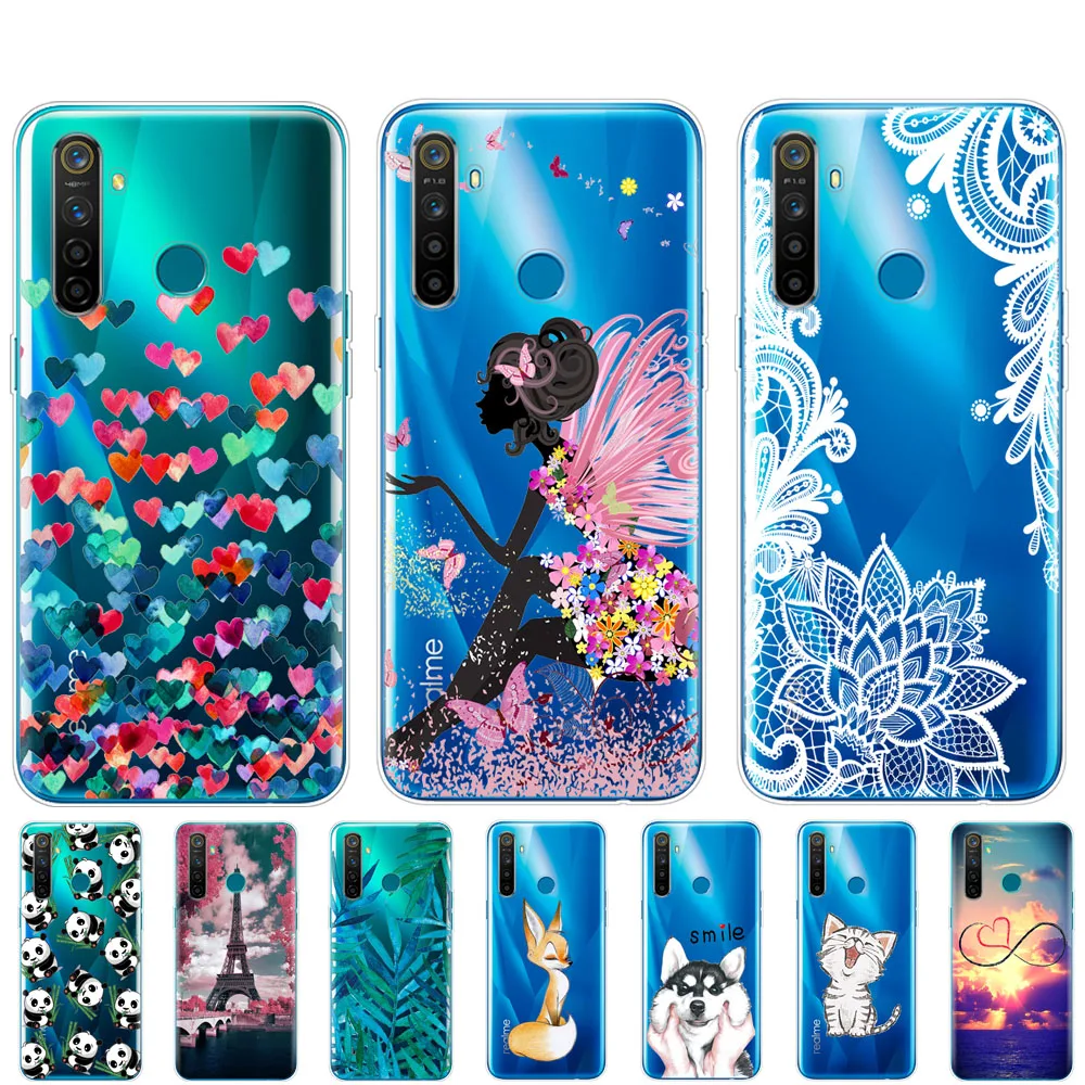 Силиконовый мягкий телефонный чехол для OPPO Realme 5 Pro RMX1971 Realme5 5Pro из ТПУ прозрачный |