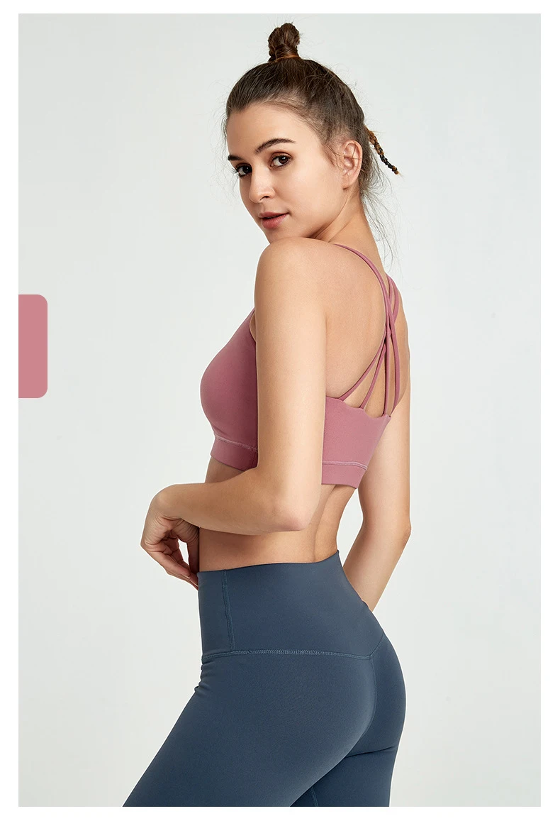 Backless Bra New Sports Underwear Shockproof Sleeveless Vest Beauty Back Sports Quick-drying Breathable Fitness Yoga Clothes