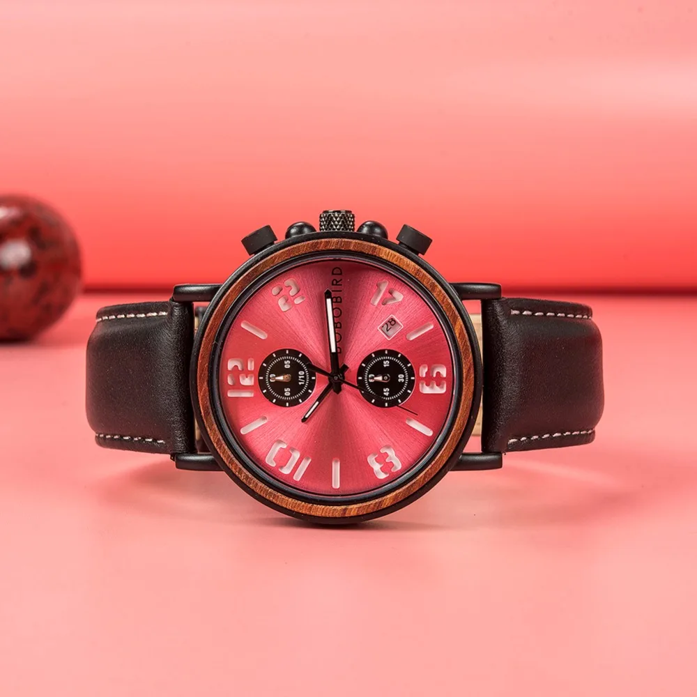 Reloj hombre BOBO BIRD водонепроницаемые часы для мужчин Топ роскошные стильные светящиеся часы Отображение даты деревянные часы для мужчин OEM Прямая поставка