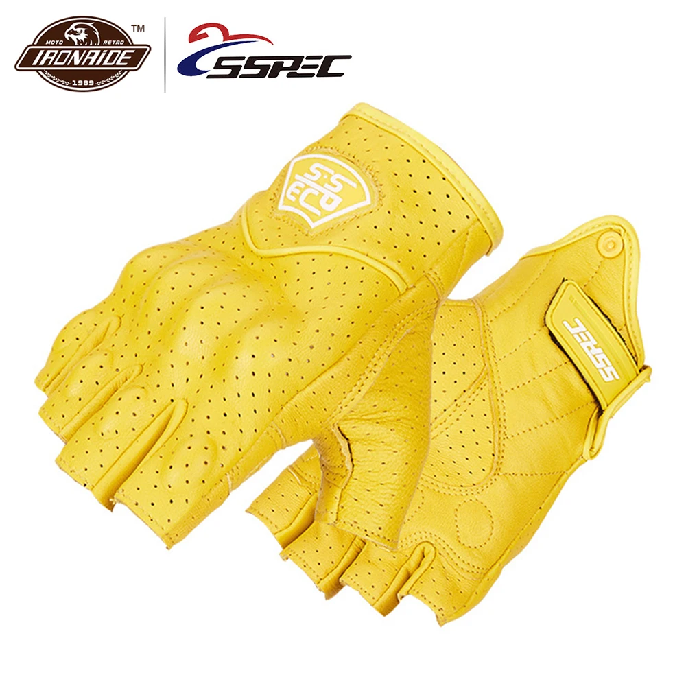 SSPEC Перчатки для мотоциклистов с полупальцами Дышащие Gant Moto Guantes износостойкие