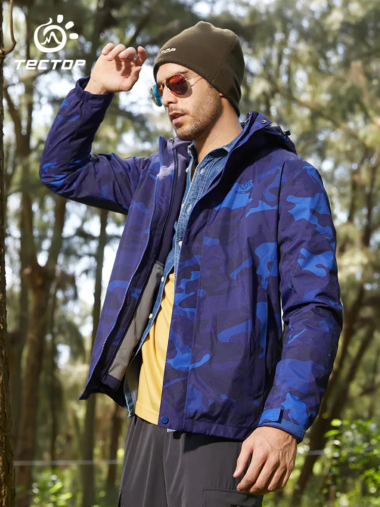 

Куртка Tantuo Мужская камуфляжная, уличный пиджак для походов, с отстегивающейся бархатной подкладкой, 3-в-1, теплая, для альпинизма, Осень-зима