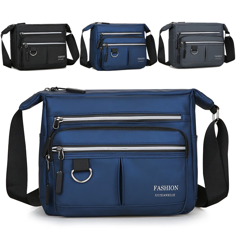 Модная мужская водонепроницаемая сумка из ткани Оксфорд повседневные