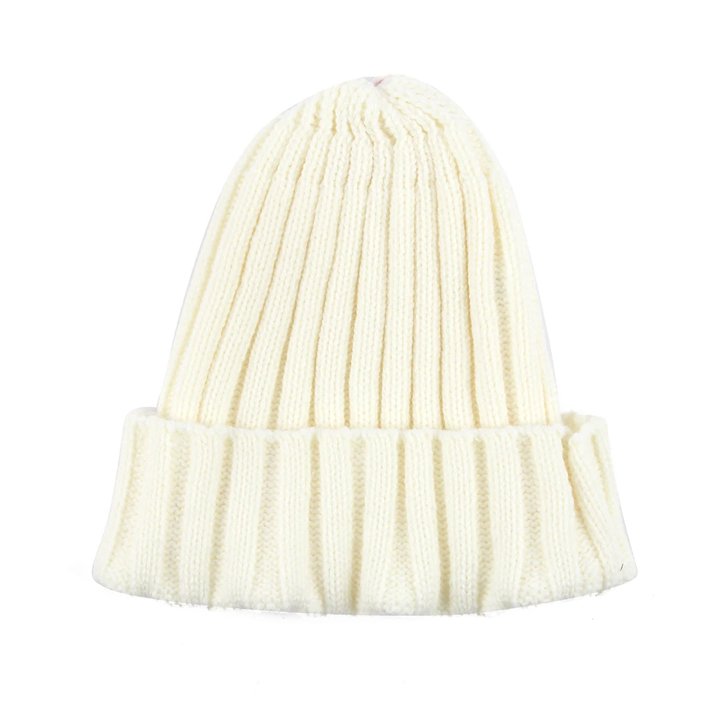 Вязаная шапка FOXMOTHER однотонная Зимняя Шапка бини черного красного серого