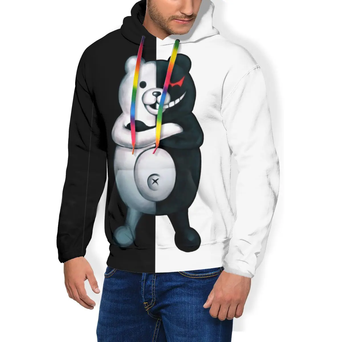 Худи поп-культуры Monokuma Danganronpa толстовки полиэстер XXXL пуловер Толстовка осенние