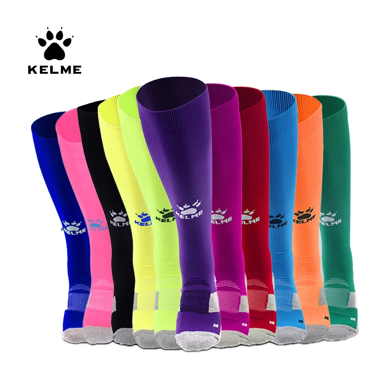 KELME мужские носки для футбола, тренировок, соревнований, тренировок, выше колена, высокие дышащие Спортивные Чулки, носки K15Z908