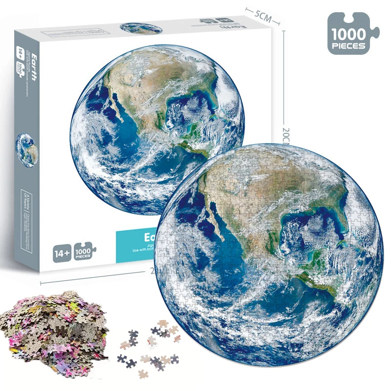 Planet Round Puzzle 1000 штук игра головоломка для взрослых детская развивающая игрушка