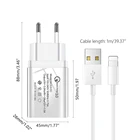 5V3.5A 9V2A 12V1.5A одно usb зарядное устройство Быстрая зарядка 3,0 зарядное устройство для телефона + type c Micro USB кабель для зарядки данных для телефонов Android