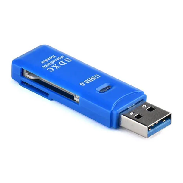 

5Gbps Superspeed Mini USB 3.0 Micro SD/SDXC/TF Card Reader Adapter Wholesale USB 3.0 Portable Mini Card Reader Blue