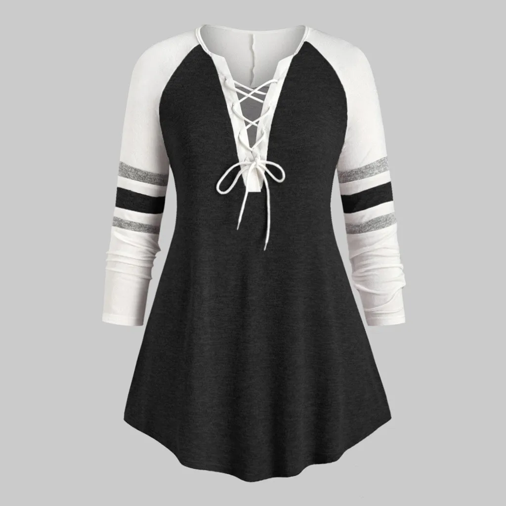 Женская бандажная Блузка туника размера плюс 5XL Повседневная зимняя сексуальная