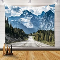 forest snow mountain tapestry wall hanging sandy beach throw rug blanket camping travel mattress nordic sleeping pad tapestries