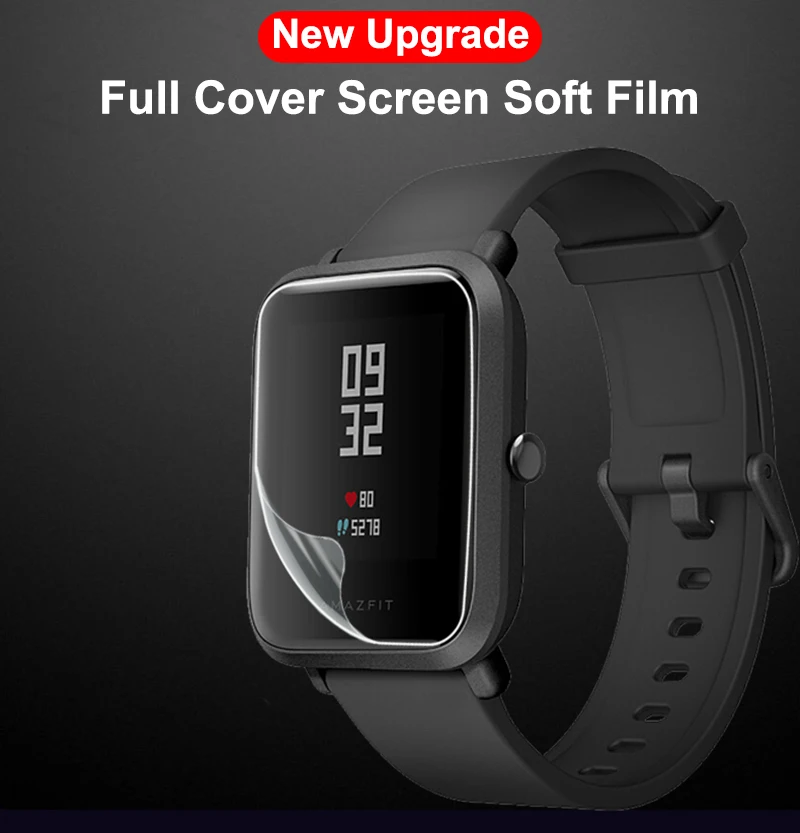 HD полноэкранная Защитная пленка для Xiaomi Huami Amazfit Bip закаленная мягкая пленка для Amazfit Bip не стекло