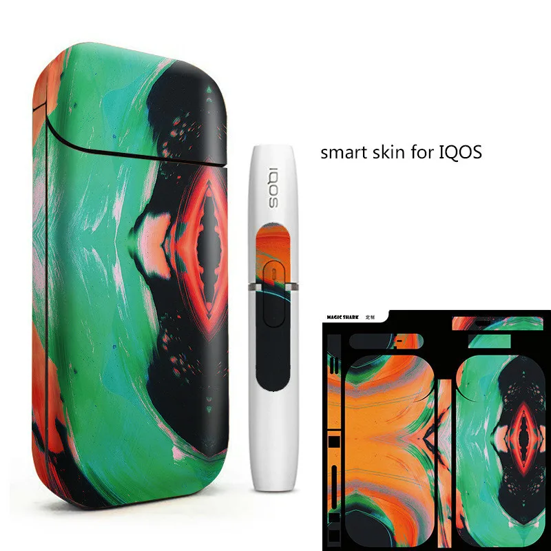 Волшебная Акула тигр череп стикер в стиле панк стерео пленка для IQOS 2 4 p Plus печать