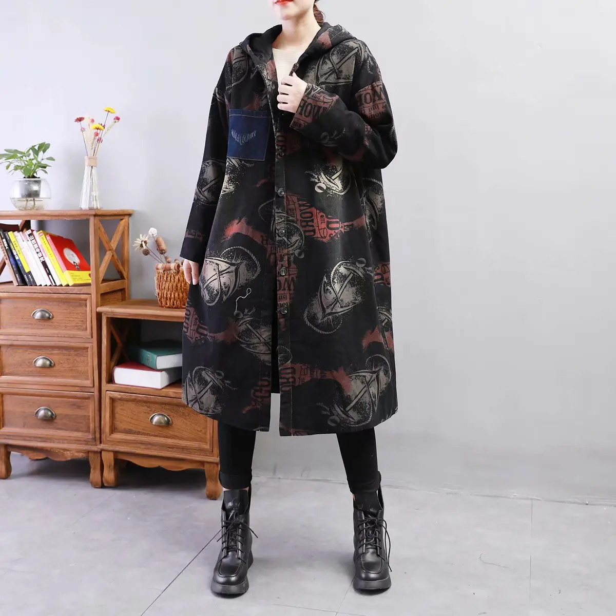 Осенне зимние винтажные парки Толстые женские пальто стеганые с капюшоном