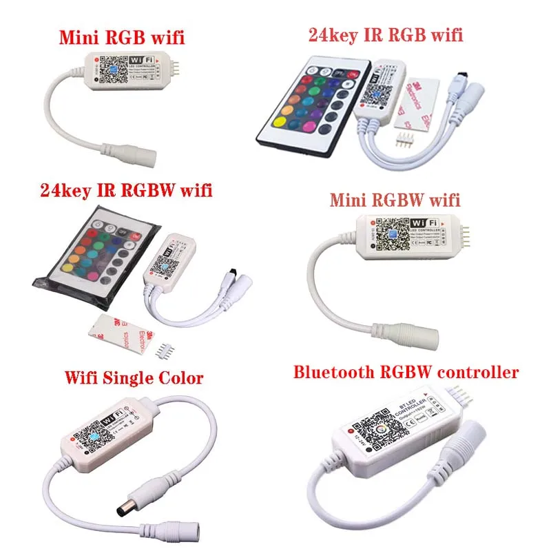 Bluetooth-Совместимый Беспроводной контроллер Wi-Fi RGB/RGBW ИК RF светодиодный для