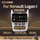 Автомагнитола TIEBRO 2DIN Android 9,0 для 2009-2015 Renault Logan I Sandero Lada Lergus Dacia, автомобильный мультимедийный видеоплеер, навигация