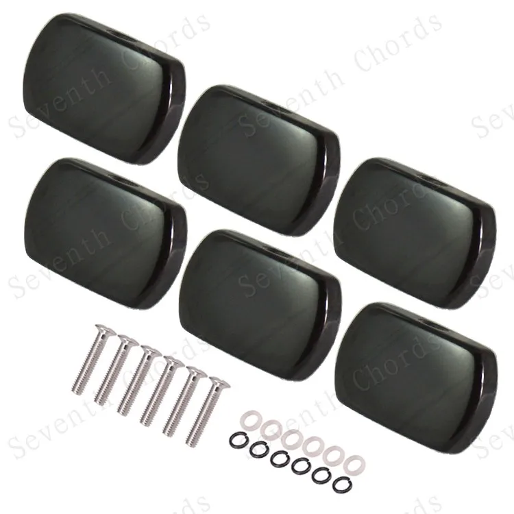 6 шт. резиновые большие прямоугольные колышки для тюнинга гитары тюнеры головки