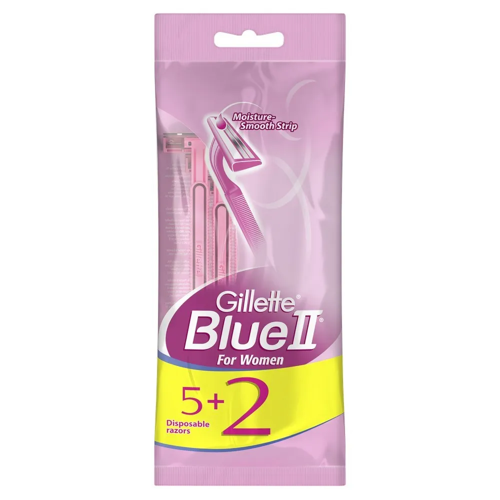 BLUEII Бритвы одноразовые для женщин 5шт+2шт бесплатно |