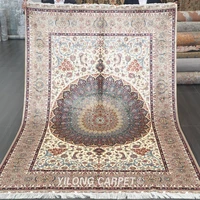 yilong 6x9 hand knotted traditional carpet vantage beige persian oriental chinese rugs zqg561a