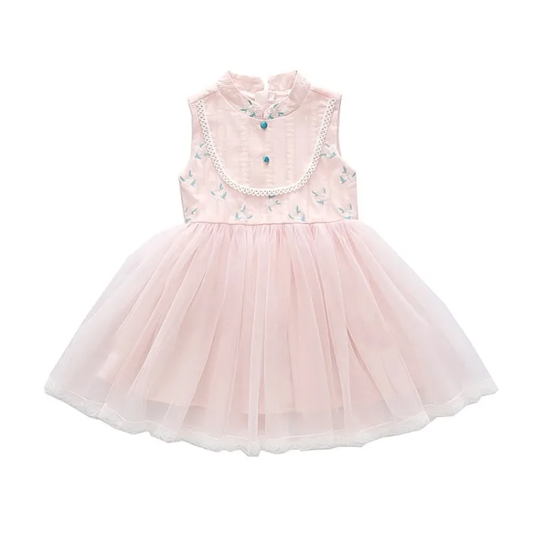 

2021 Summer Children's Clothes Girls Dresses Kids'baby Girl Dress Casual Embroidered Luxury Elegant Evening Dresses Prom