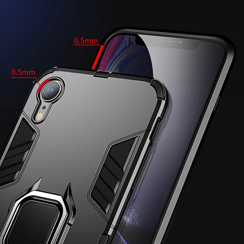 Роскошный противоударный чехол для iPhone XR X Xs Max подставка автомобильный телефона
