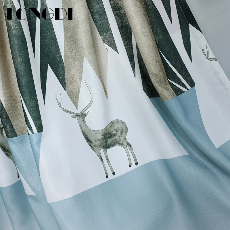 Затемняющая занавеска TONGDI современные скандинавские с принтом элегантные