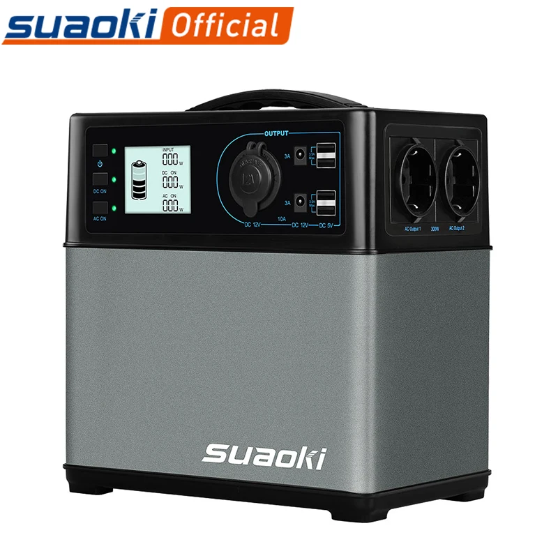 Suaoki PS5B 400wh портативная электростанция питания 5 выходов аккумуляторная батарея