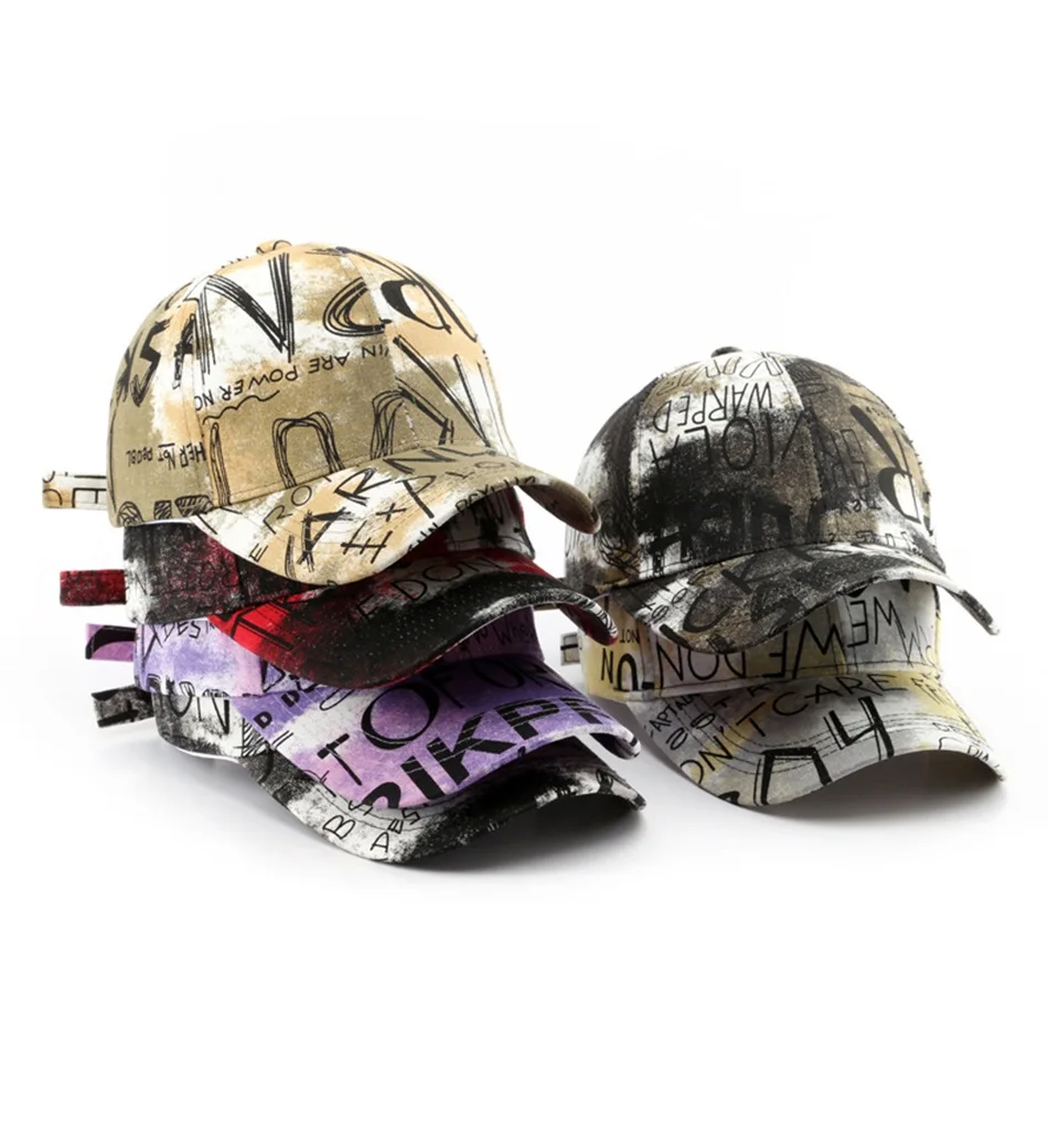 

Trendy Graffiti Pattern Cappellino Baseball Cap Red Yellow Hip Hop Hats For Men Women Snapback Face Caps Gorras Para Hombre -40
