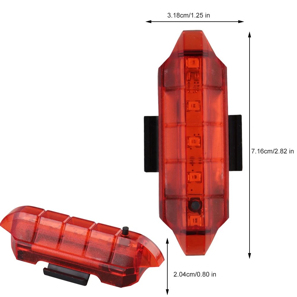 

USB Cycling Light Rechargeable 5LED Bright 4Modes Lamp Safety Warning Bike Bicycle Light Led Taillight Rear Tail Mtb Accessoires