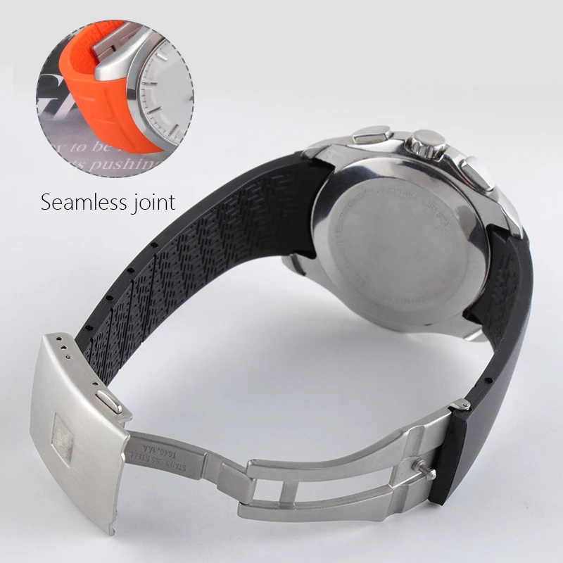 Ремешок силиконовый спортивный для часов водонепроницаемый 22/23/24 мм|Ремешки