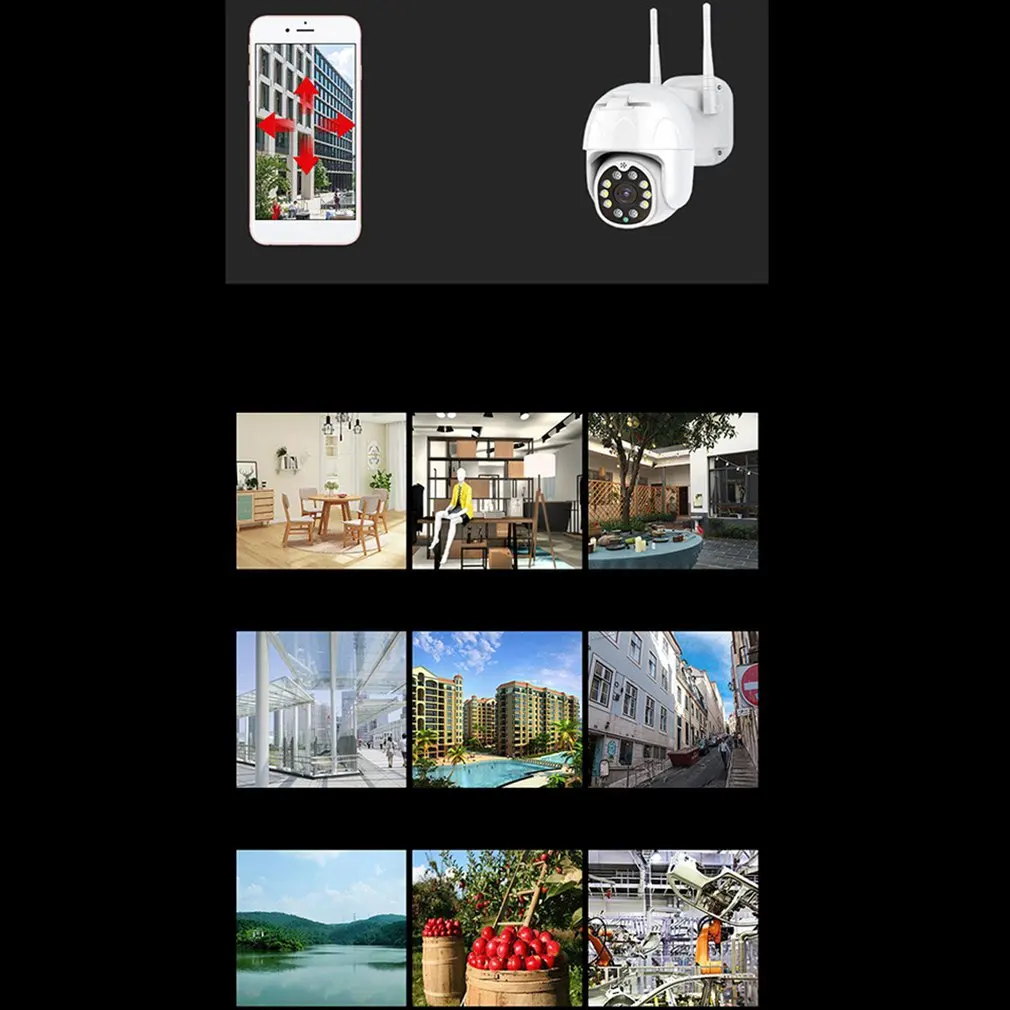 Беспроводная купольная камера для дома 360 градусов панорамная смарт монитор