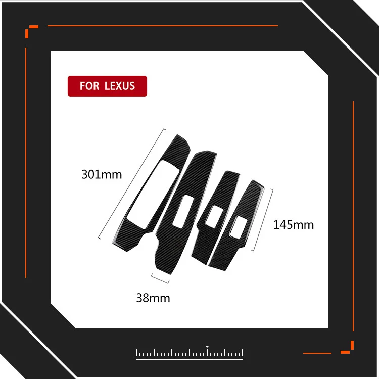 

For Lexus Is250 Carbon Fiber Window Lifting Key Panel Decorative Sticker And Automotive Interior Modification