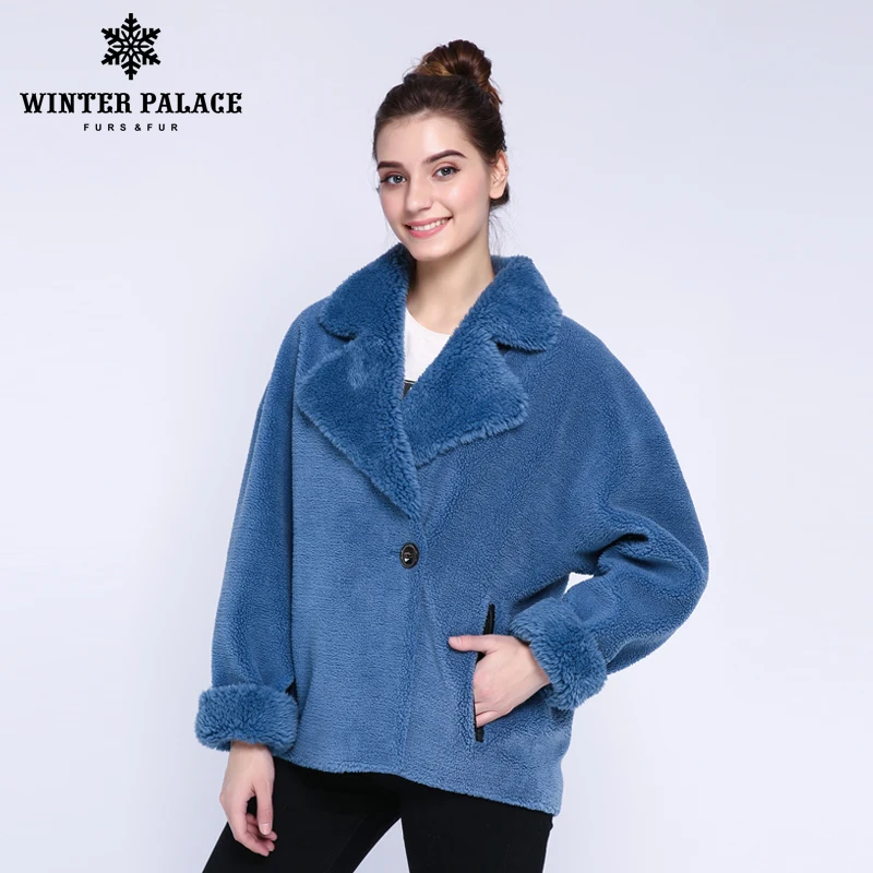 WINTER PALACE женская новая шерстяная куртка с коротким Английский воротник шуба с 30% шерсти зимняя теплая шуба с добавлением нескольких цветов