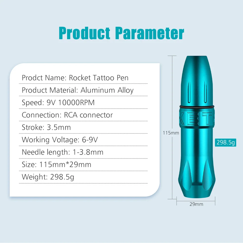 Набор беспроводной тату-машинки Rocket ротационная тату-машинка с картриджными