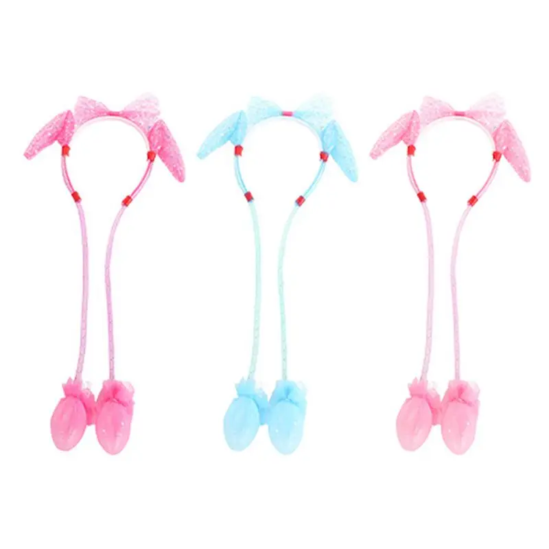 

LED Rabbit Ears Head Hoop Bunny Hairband Headband Hair Decor Cosplay Headwear Accessories