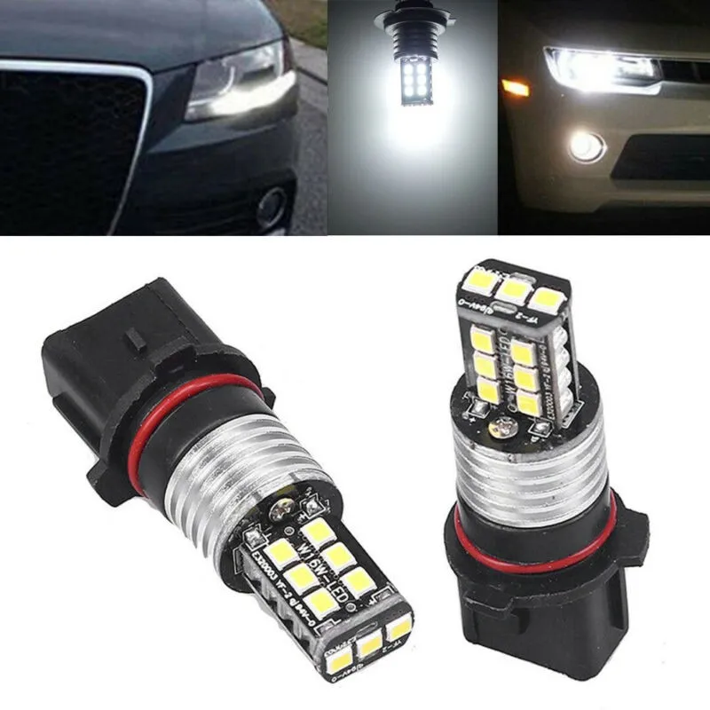 

High Brightness Bulbs Lamp Fog Lights P13W 12V DC 2835 2pcs 6000K